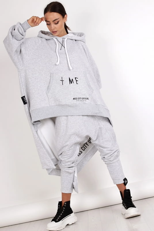 Spodnie baggy szare Miss City Official