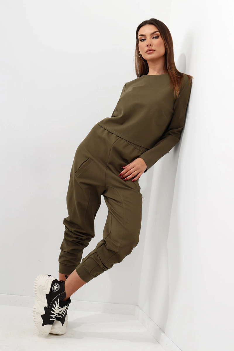 Spodnie To String Along Miss City Official khaki w Selavifashion.pl