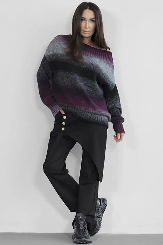 Spodnie z ozdobą i guzikami Minouu w Selavifashion.pl