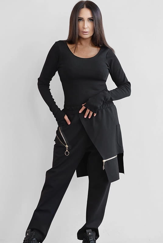 Spodnie z ozdobnymi suwakami Minouu w Selavifashion.pl