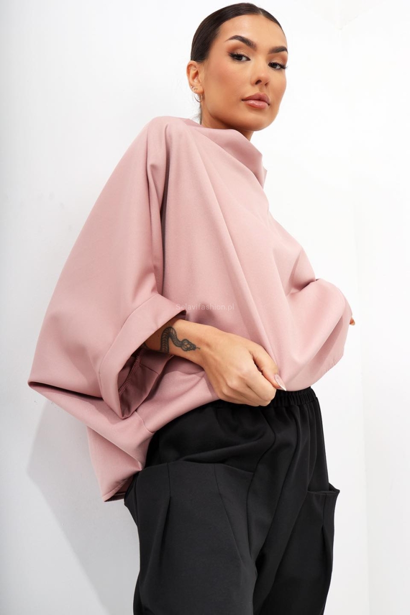 Bluzka Kimono Miss City Official brudny róż w Selavifashion.pl