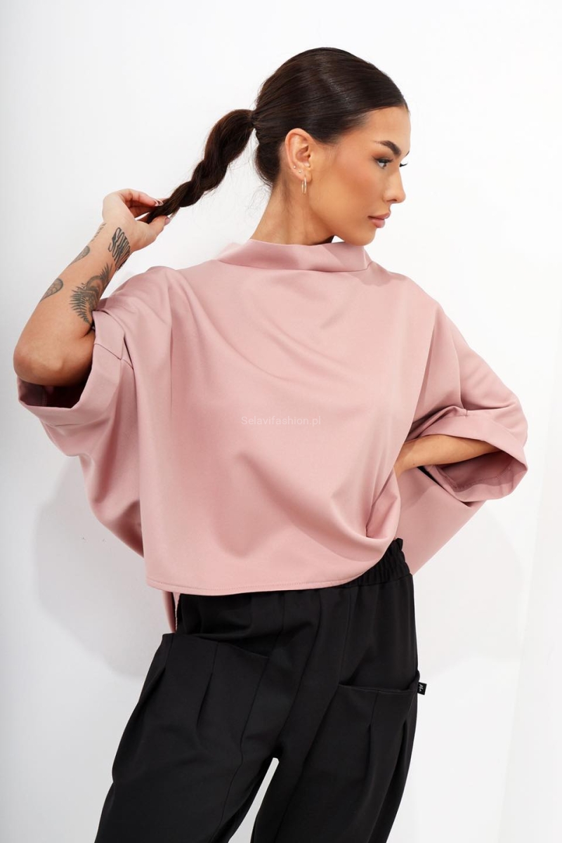 Bluzka Kimono Miss City Official brudny róż w Selavifashion.pl