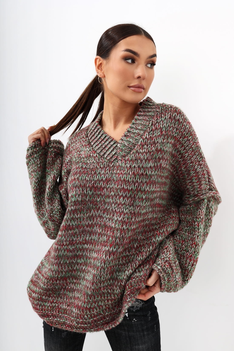 Sweter Visual Miss City Official brązowy