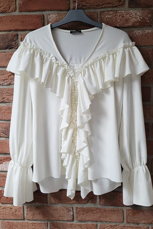 Bluzka z falbanami Minouu ecru