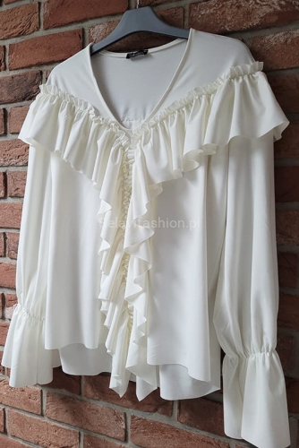 Bluzka z falbanami Minouu ecru