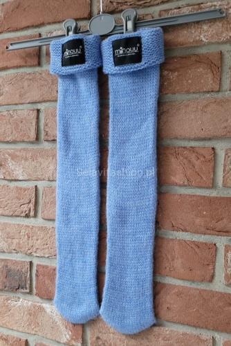 Skarpety dzianinowe Minouu niebieskie