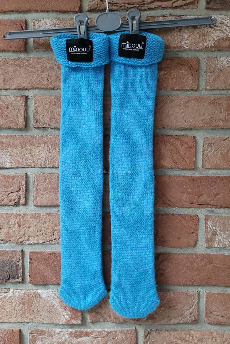 Skarpety dzianinowe Minouu turkusowy