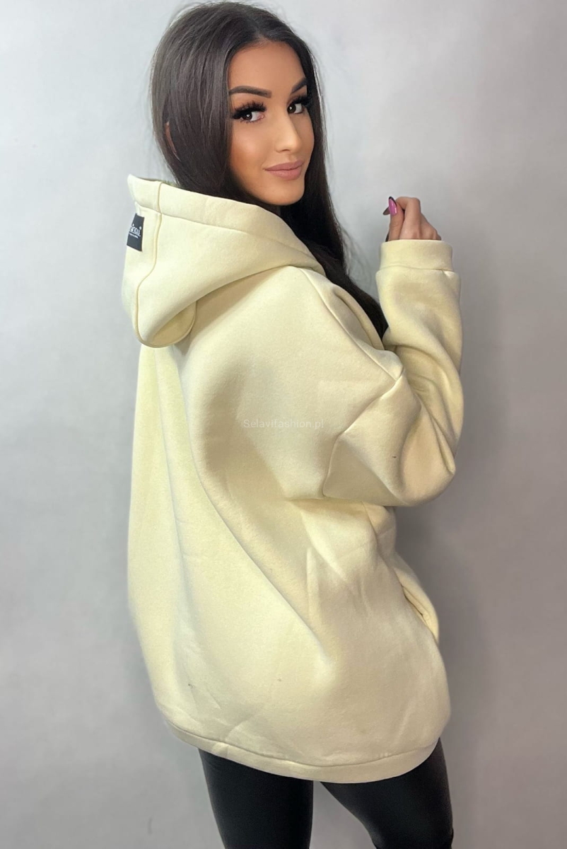 Bluza z kapturem Trzy Misie Minouu żółta w Selavifashion.pl