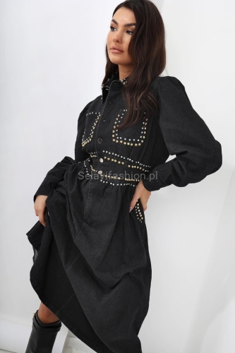 Sukienka Hype Miss City Official czarna w Selavifashion.pl