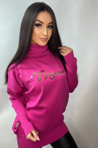 Golf Premium z firmowym napisem Minouu fuksja w Selavifashion.pl