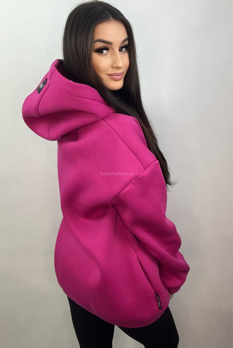 Bluza z kapturem Królik Minouu fuksja w Selavifashion.pl