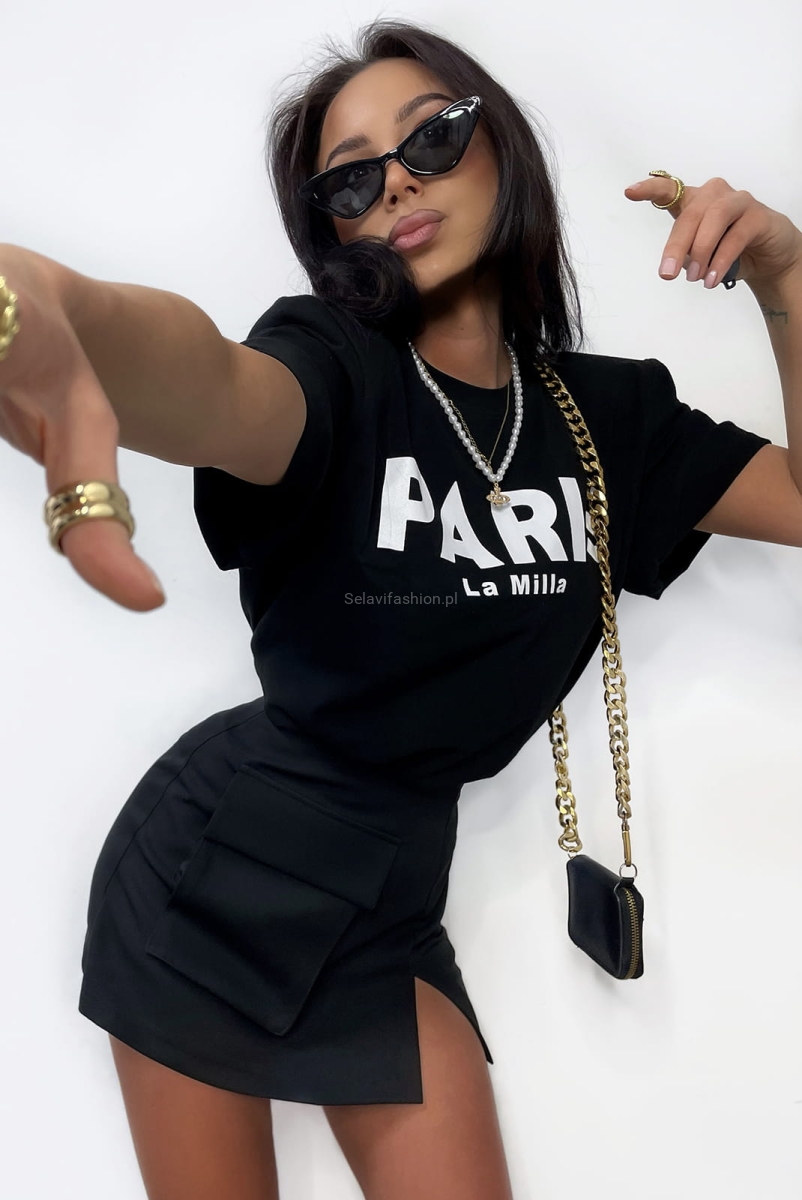 Spódniczko spodenki z kieszonką LaMilla czarne w Selavifashion.pl