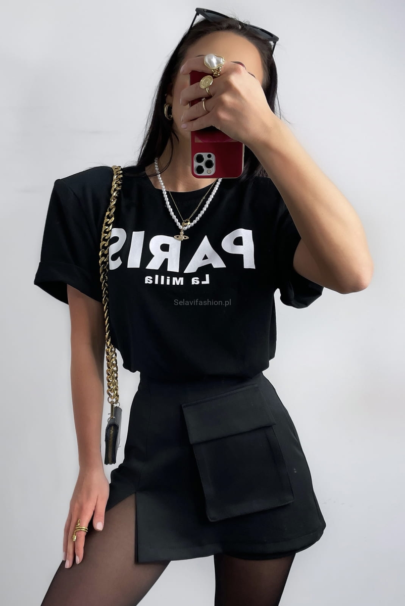 Spódniczko spodenki z kieszonką LaMilla czarne w Selavifashion.pl
