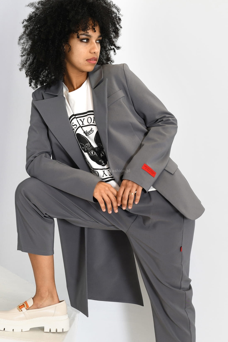 Spodnie Phantom Miss City Official szare w Selavifashion.pl