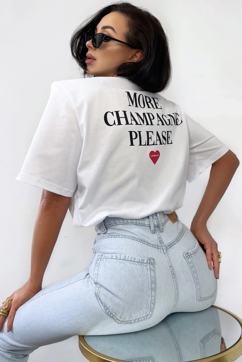 T-shirt bluzka More Champagne LaMilla biały w Selavifashion.pl