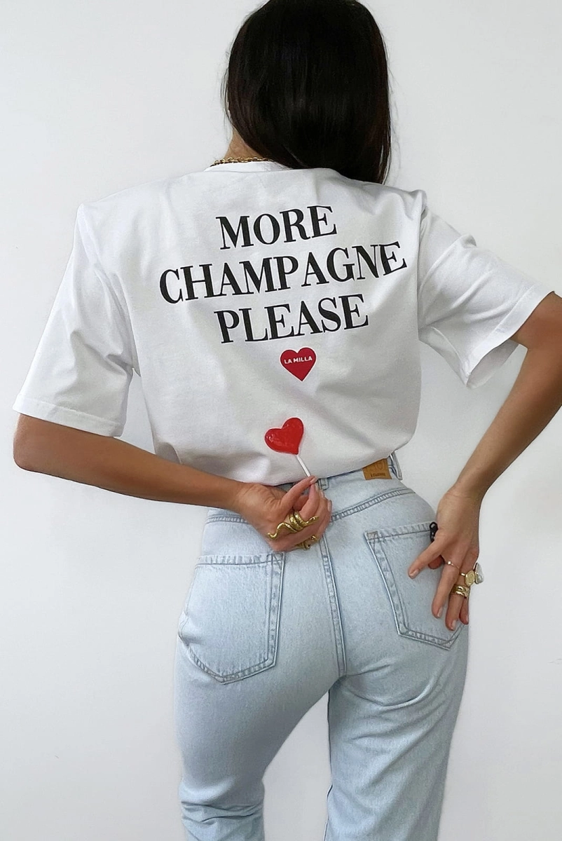 T-shirt bluzka More Champagne LaMilla biały w Selavifashion.pl