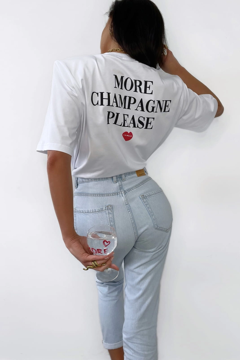 T-shirt bluzka More Champagne LaMilla biały w Selavifashion.pl