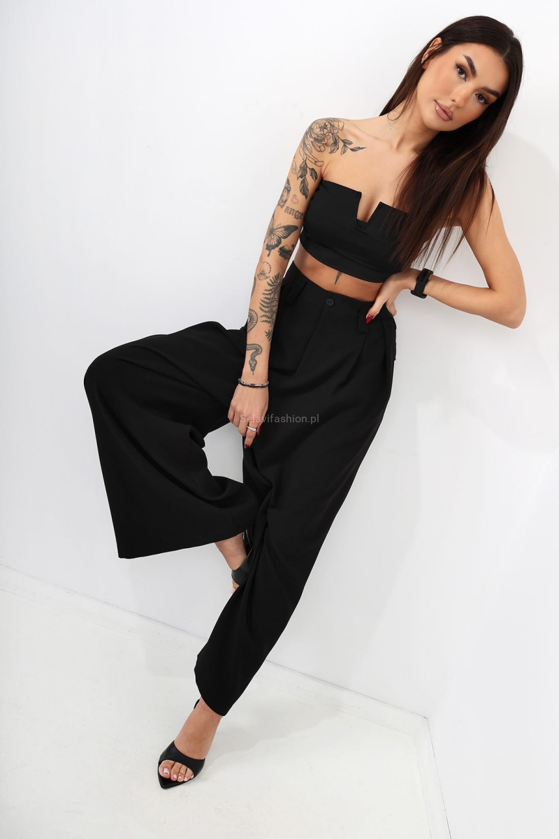 Spodnie Positive Mco Miss City Official czarne w Selavifashion.pl