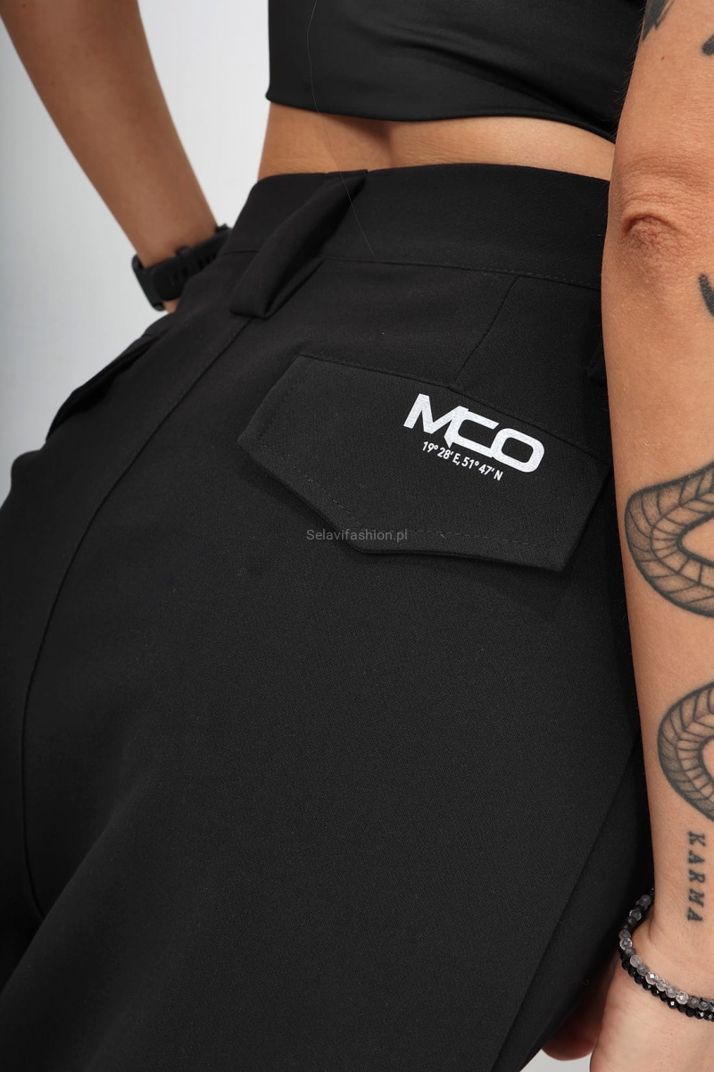 Spodnie Positive Mco Miss City Official czarne w Selavifashion.pl