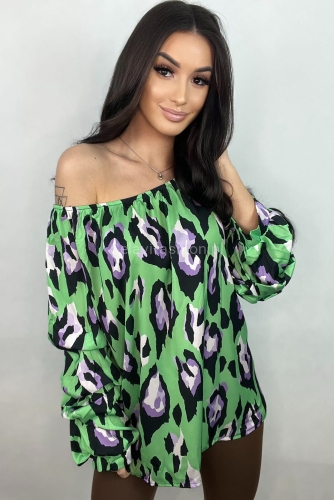 Bluzka hiszpanka Minouu kolorowa w Selavifashion.pl