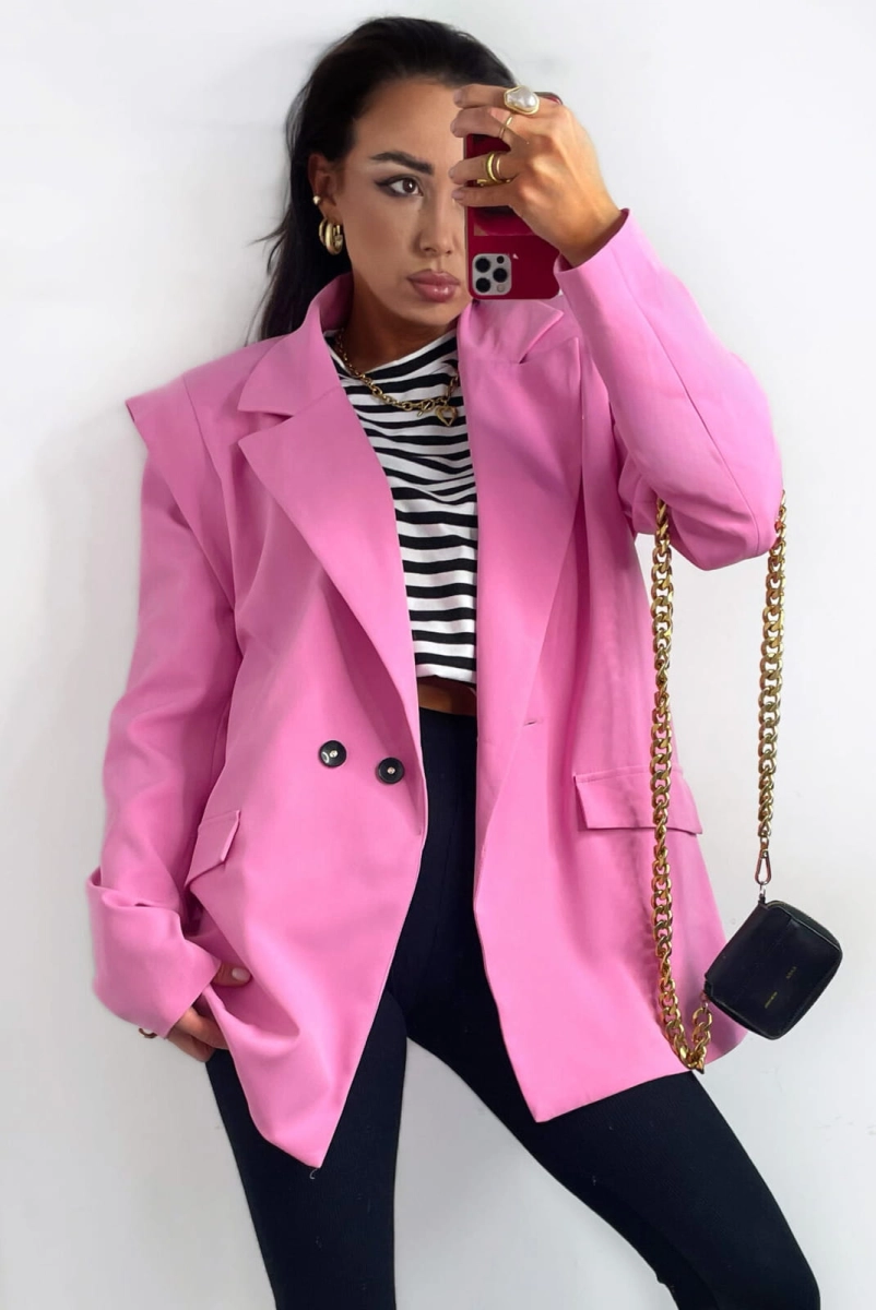 Marynarka New Style Wilia LaMilla różowa w Selavifashion.pl