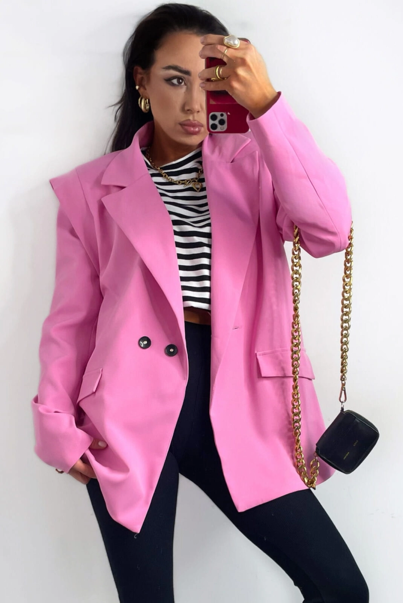 Marynarka New Style Wilia LaMilla różowa w Selavifashion.pl