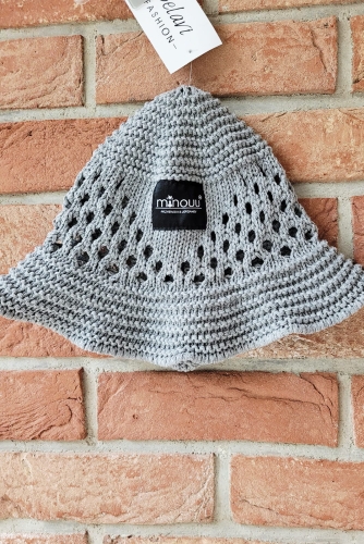 Dzianinowa ażurowa czapka kapelusz Minouu w Selavifashion.pl