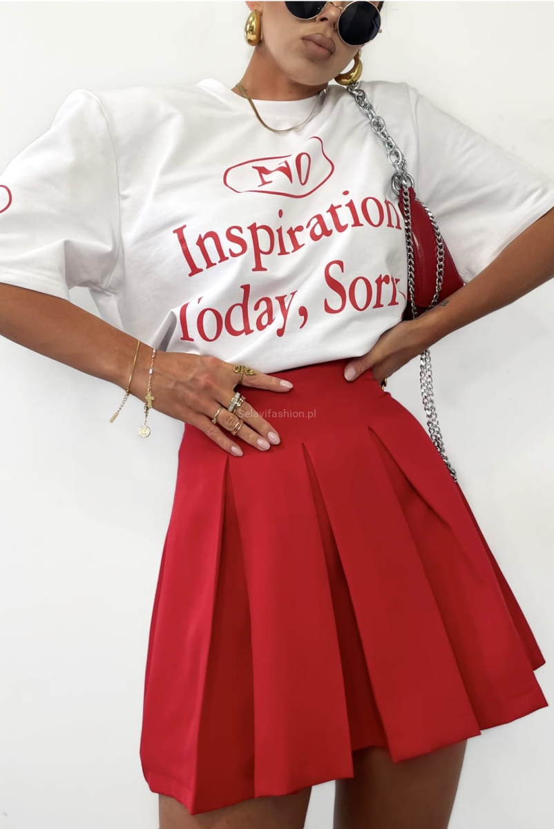 T-shirt bluzka koszulka NO INSPIRATION LaMilla biała w Selavifashion.pl