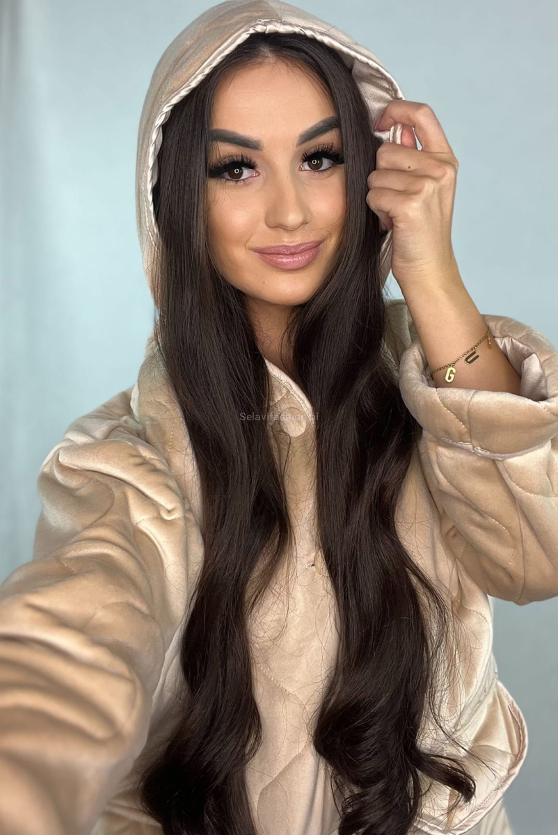 Welurowa kurtka lekko ocieplana Minouu w Selavifashion.pl