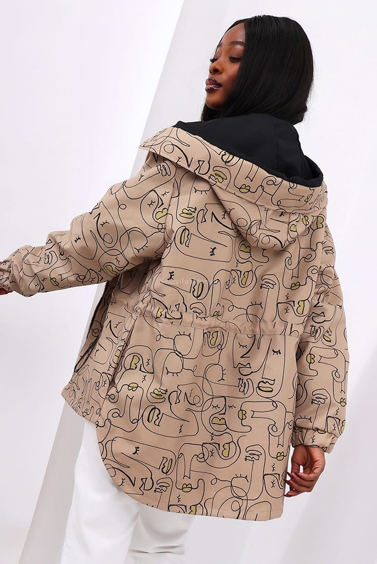 Kurtka waterproof nieprzemakalna Face LaDonna beżowa w Selavifashion.pl