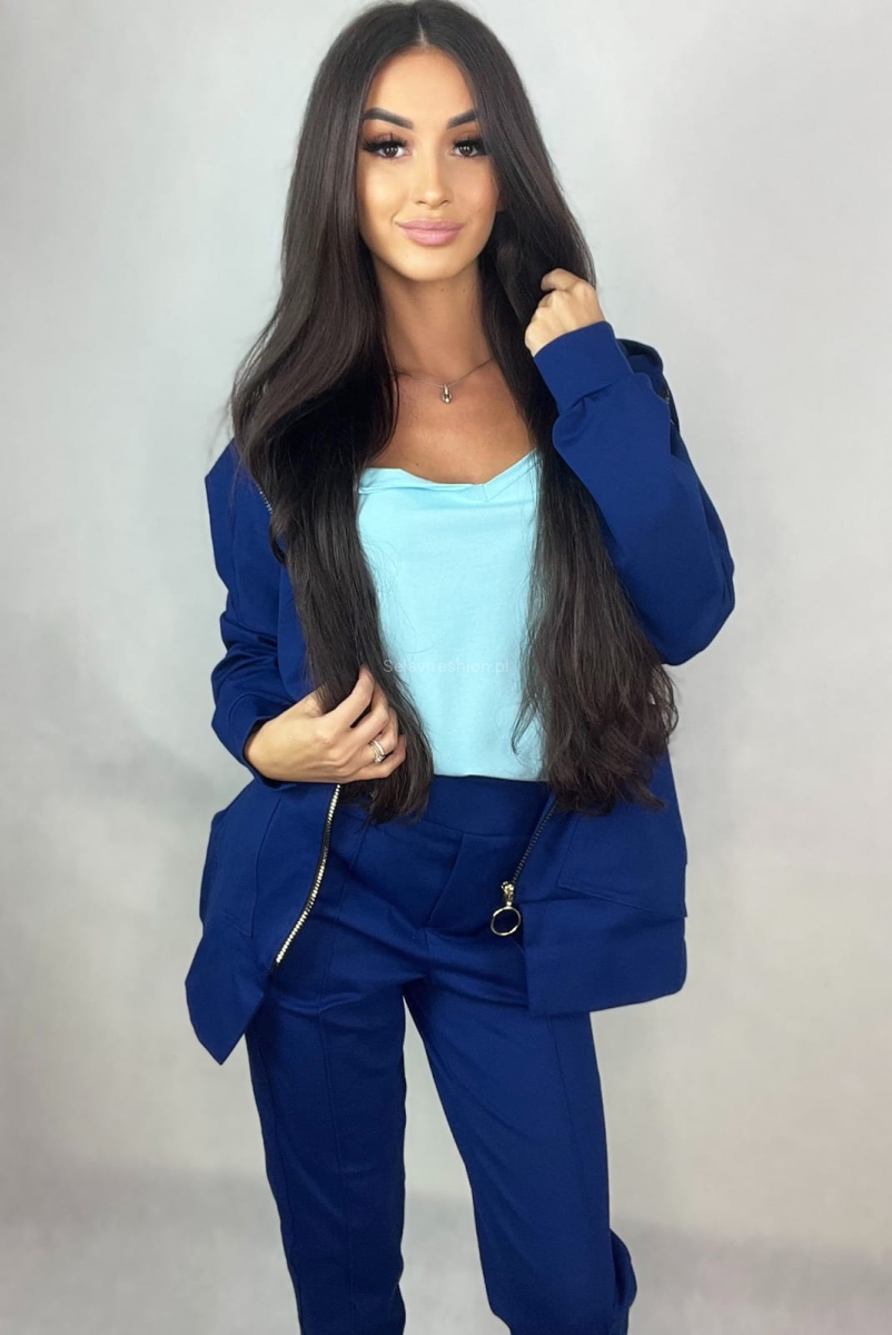 Spodnie Kanty classic Minouu chabrowe w Selavifashion.pl