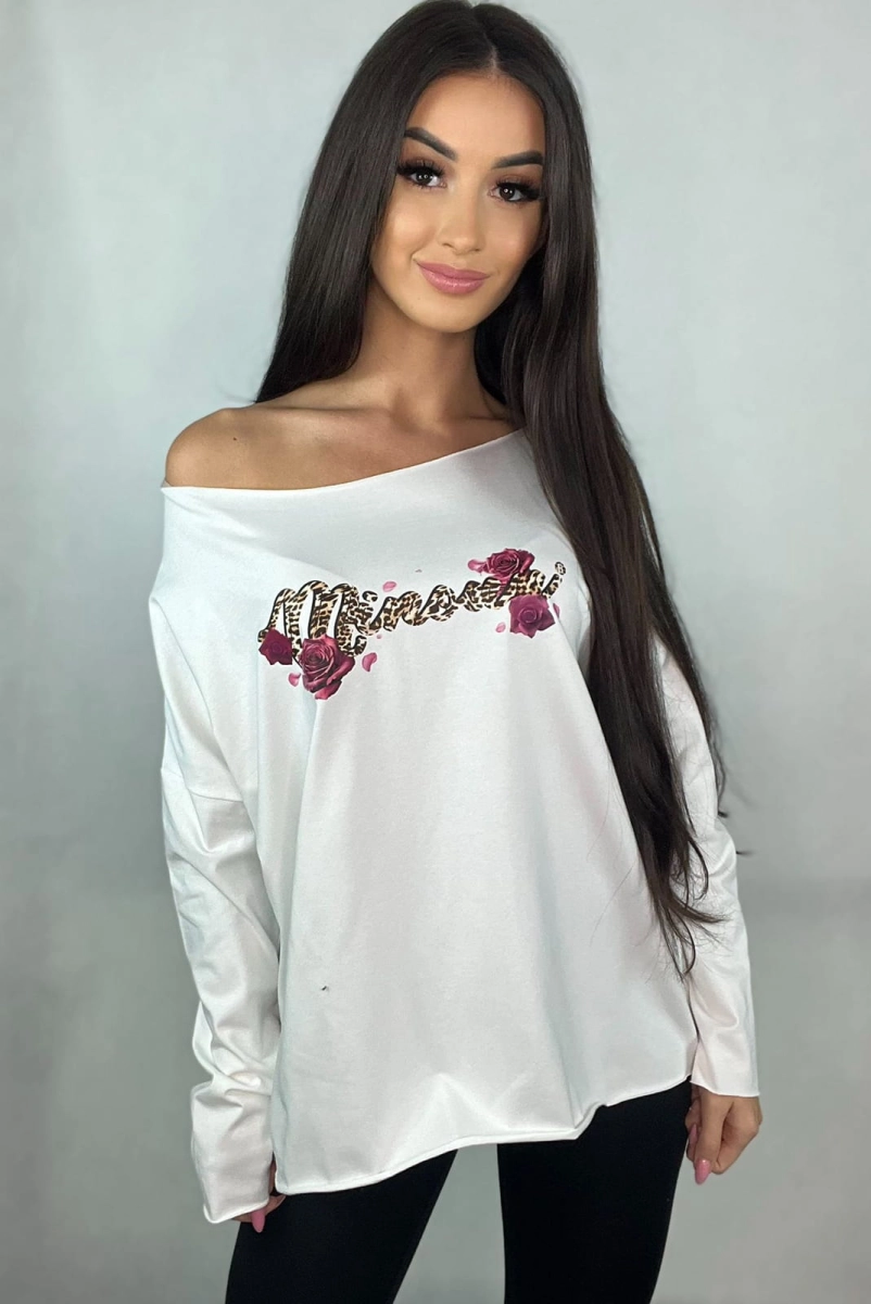 Bluzka bawełniana Rose Minouu biała