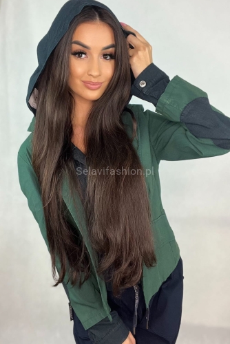 Kurtka w stylu marynarki Minouu zielona w Selavifashion.pl