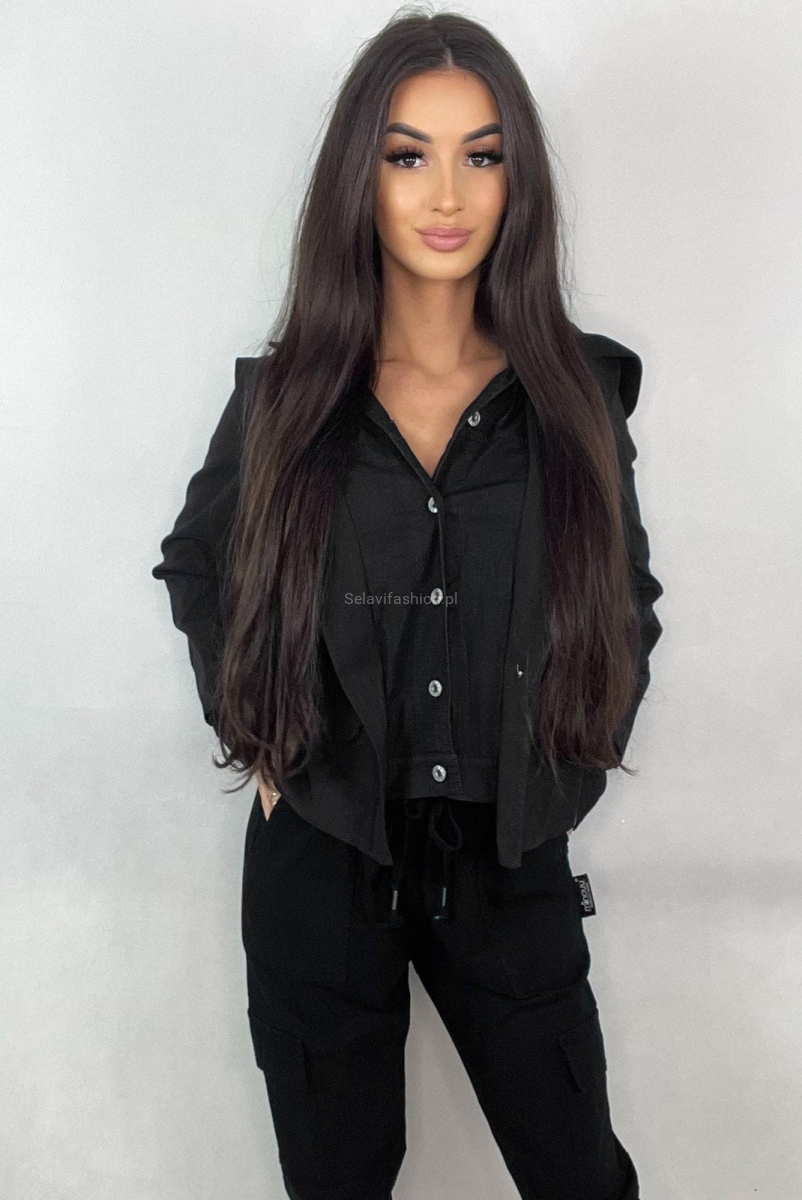 Kurtka w stylu marynarki z kapturem Minouu w Selavifashion.pl