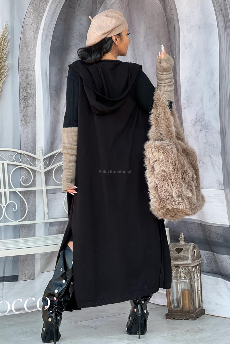 Sweterkowy bliźniak sukienka i kardigan Zocco w Selavifashion.pl