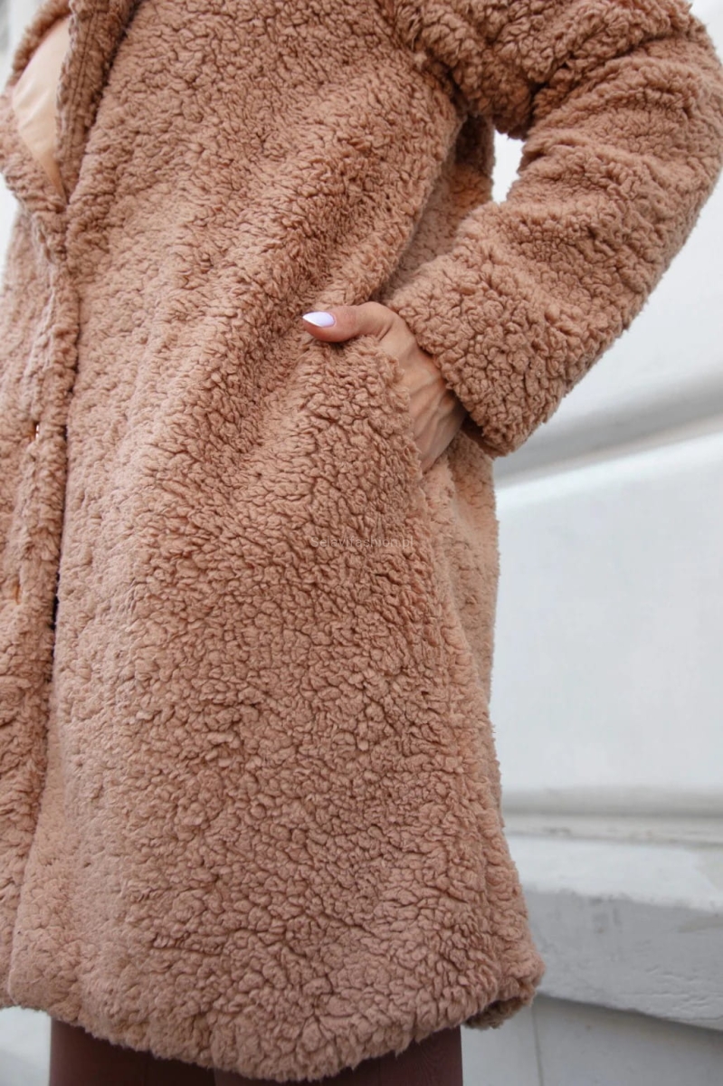 Płaszcz TEDDY LaBalancia camel w Selavifashion.pl