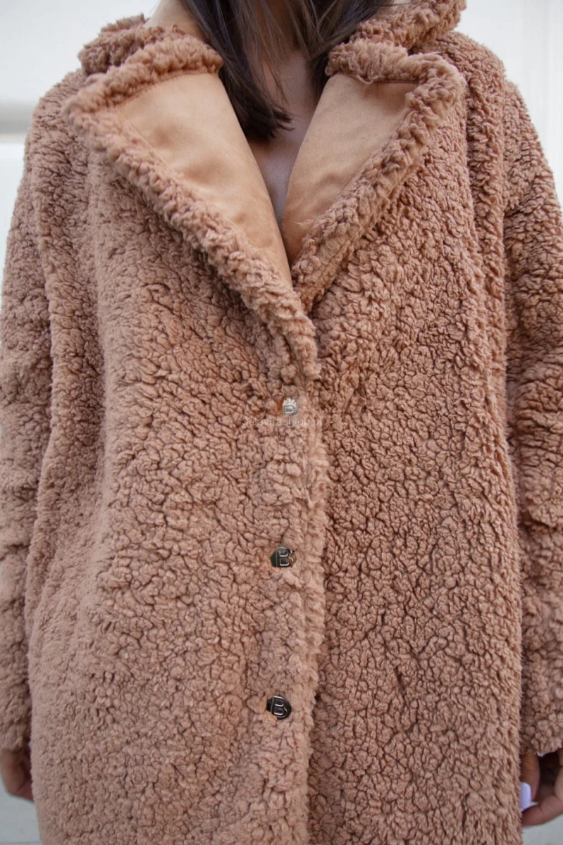 Płaszcz TEDDY LaBalancia camel w Selavifashion.pl