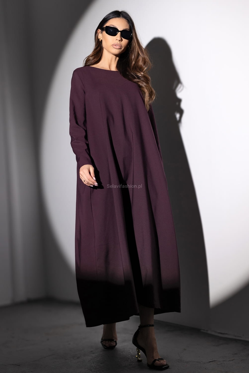 Luźna sukienka Moonlit z marszczonym tyłem Miss City Official w Selavifashion.pl