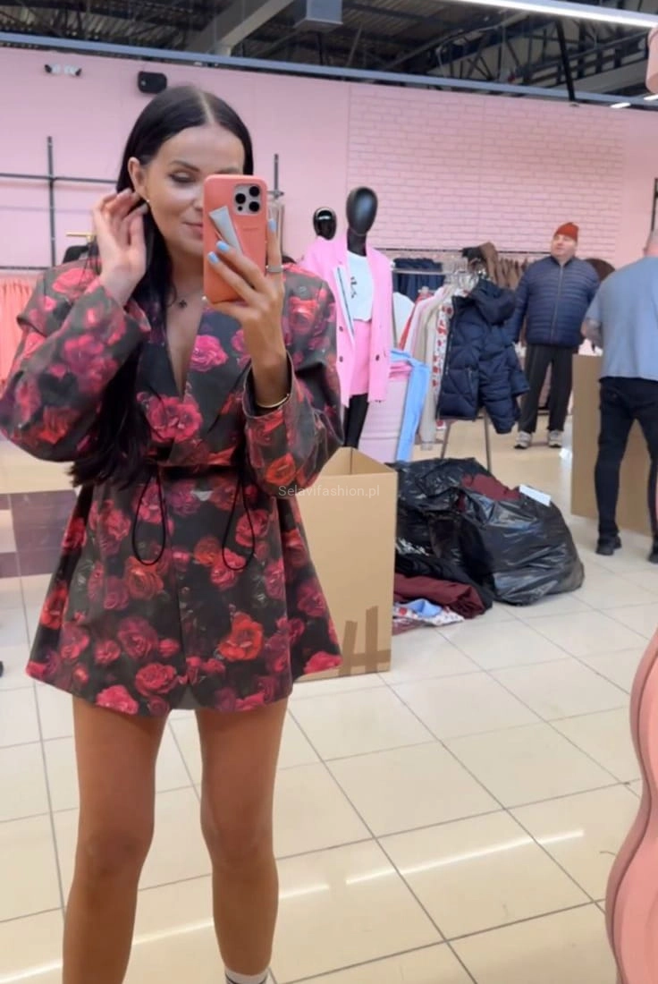 Marynarka z ściągaczem natural ROSE LaMilla czarna w Selavifashion.pl