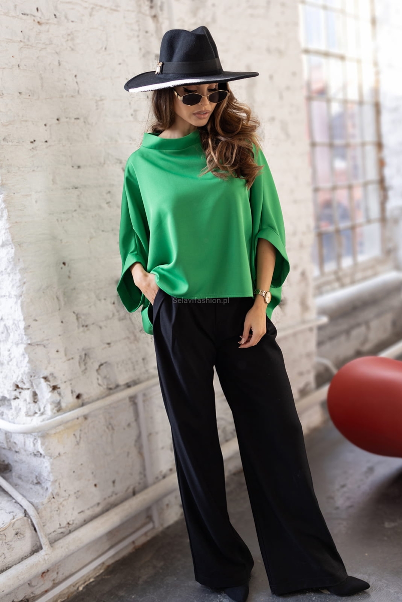 Bluzka Kimono Miss City Official zielone w Selavifashion.pl