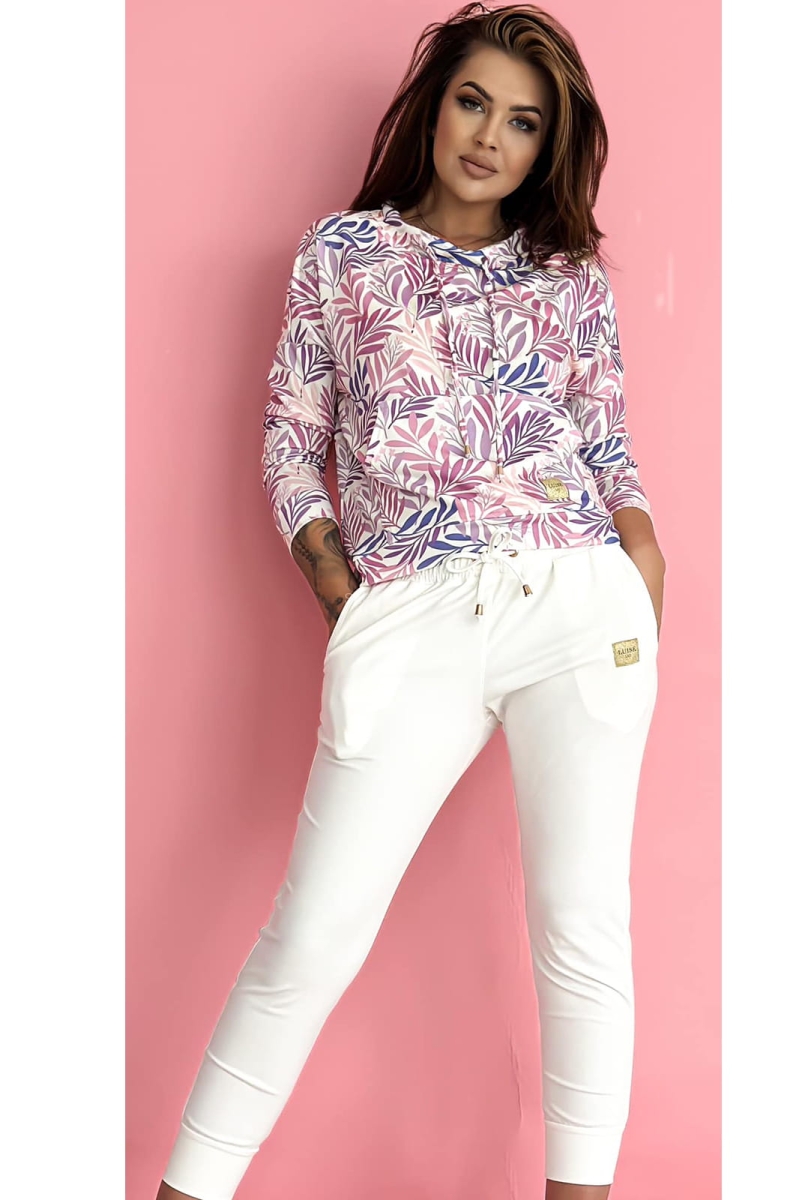 Spodnie dresowe Luise białe w Selavifashion.pl