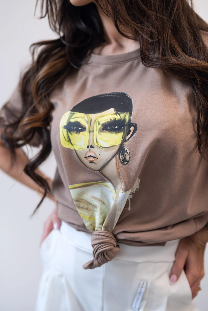 T-Shirt bluzka Yellow Glasses Miss City Official