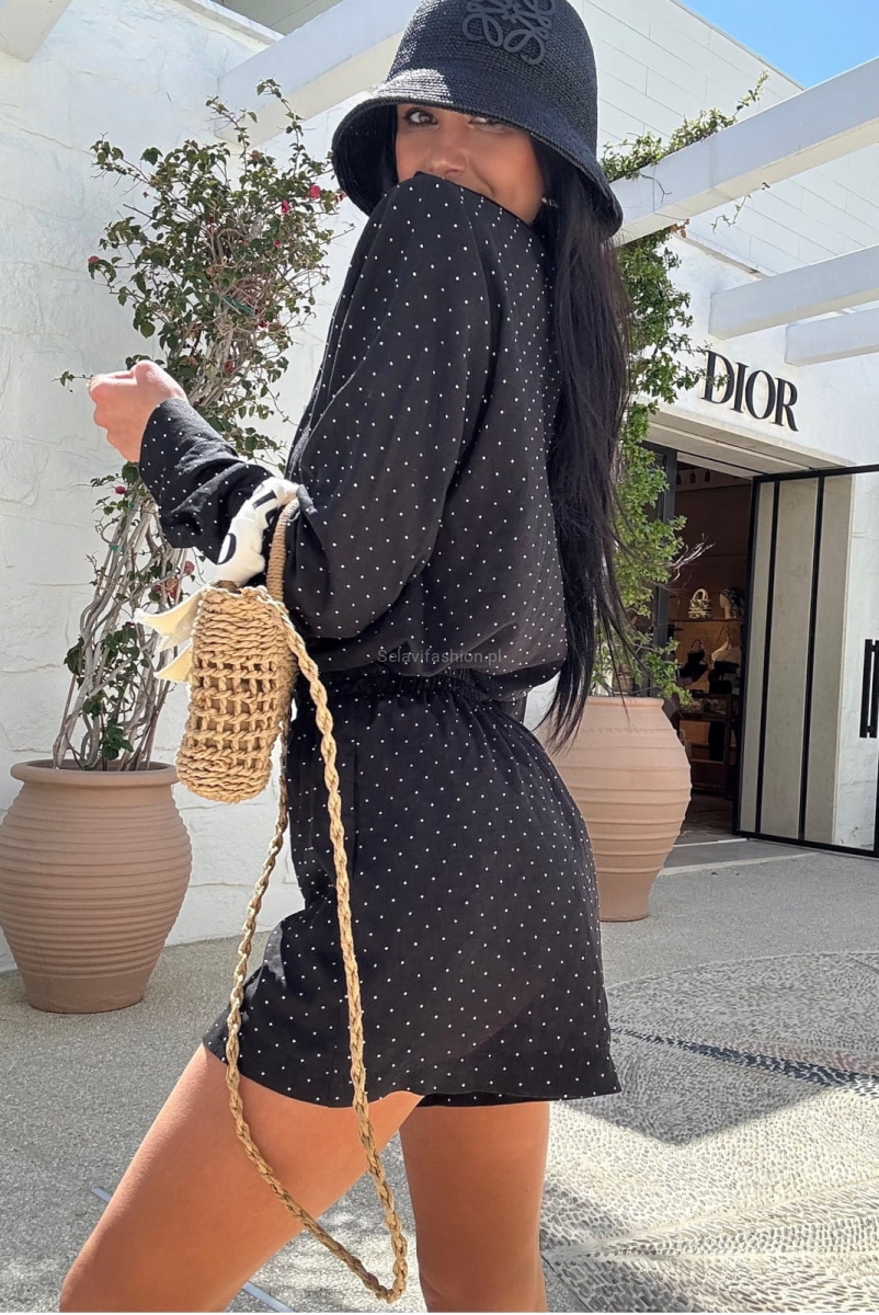 Komplet koszula i spodenki Bling Bling LaMilla czarny w Selavifashion.pl