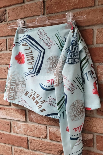 Spódniczko spodenki Vacation z wiązaniem LaMilla miętowe w Selavifashion.pl