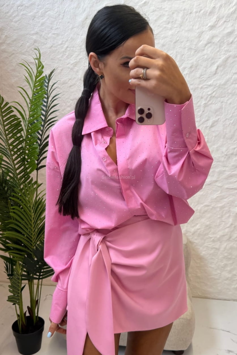 Spódniczko spodenki z wiązaniem LaMilla różowe