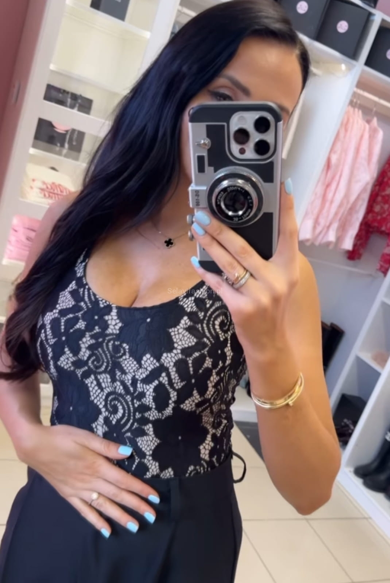 Body koronkowe LaMilla czarne w Selavifashion.pl