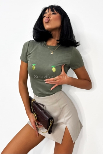Bluzka damska, t-shirt polskiej marki LaMilla z cytrynką.