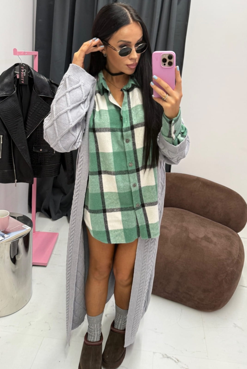 Koszula flanelowa w kratę La Milla jasno zielona