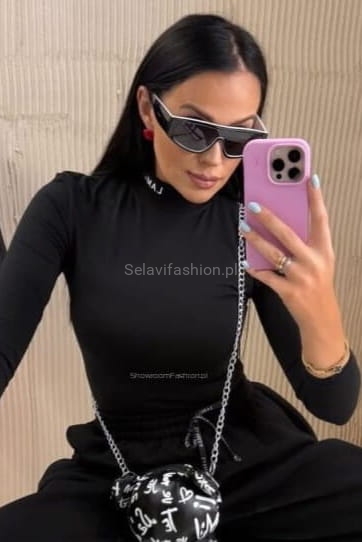 Body golf z haftem La Milla czarny