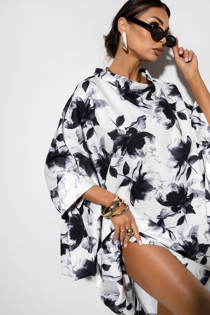 Sukienka kimono FLORA Miss City Official biała